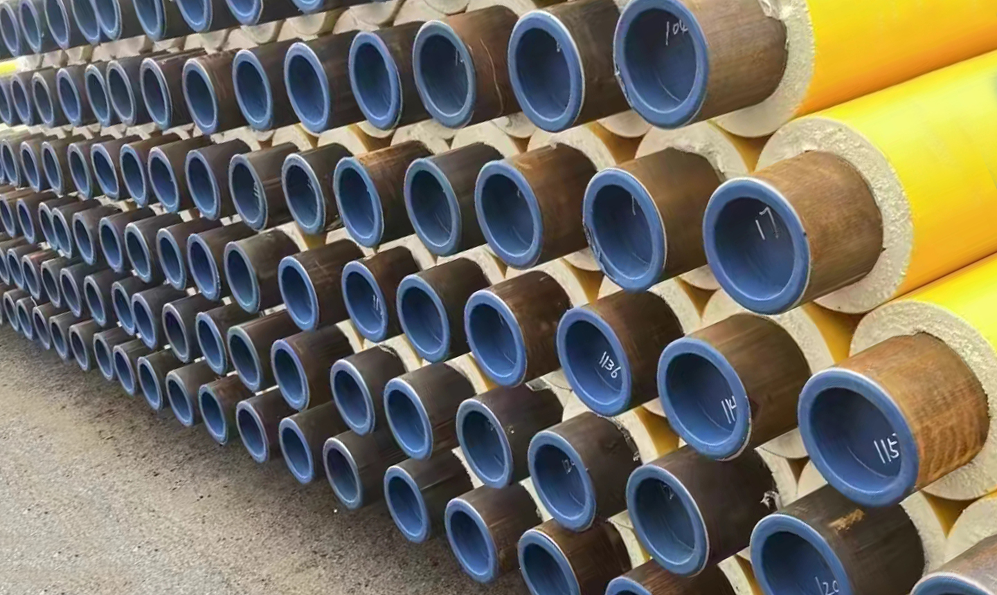 For the tertiary pipe network, one-step insulation pipes are selected.