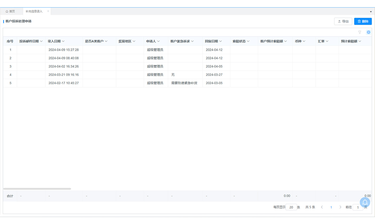 客戶投訴、投訴信息收集